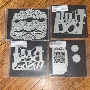 Sizzix Thinlits Die Set in Silver Pop- Out die - ThinLits Die Set 4 Projects